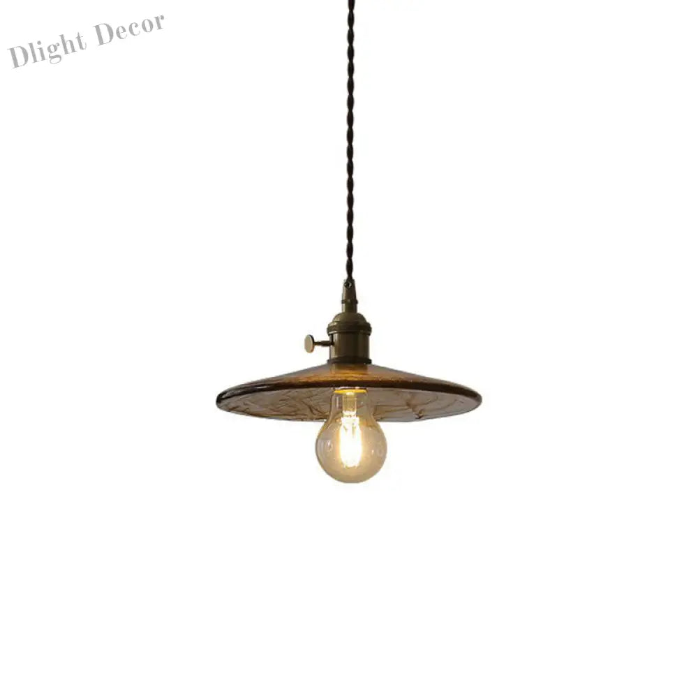 Cecilia Cognac Glass Pendant Lamp: Warm Glow And Industrial Charm