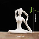 Ceramic Yoga Pose Figurine – Abstract Lady Sculpture in 12 Styles for Home & Studio Decor White F Homedecor