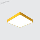 Cheerful Square Light For Kids’ Rooms: Led Flush Mount Fixture