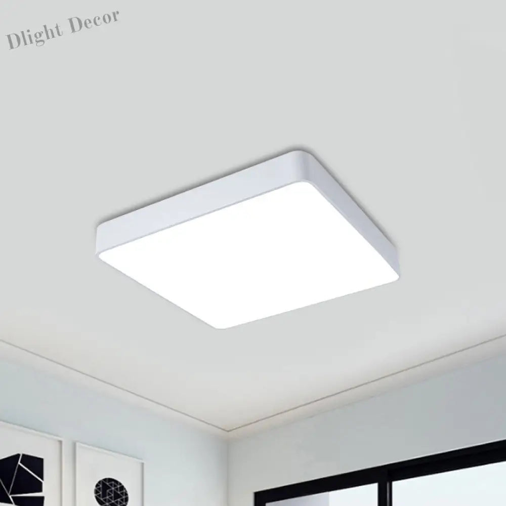 Cheerful Square Light For Kids’ Rooms: Led Flush Mount Fixture