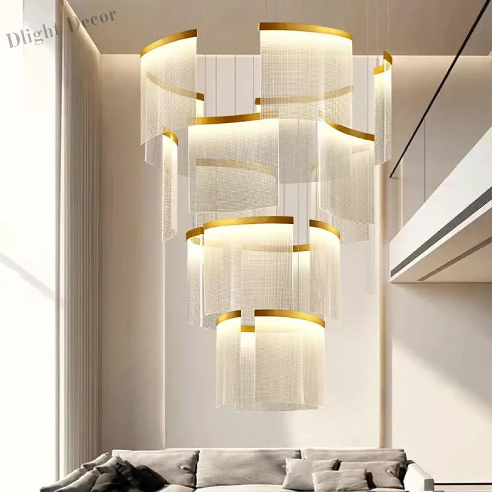 Chic Nordic Stair Chandelier - Versatile Pendant And Ceiling Lights For Living Dining Rooms