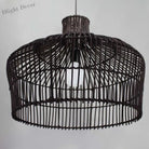 Chinoiserie Rattan Pendant Light - Vintage Double - Layer Design For Kitchen Dining And Hotel Decor