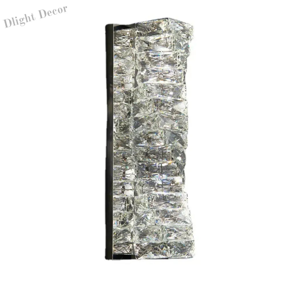 Chloe’s - 3 Color Temperature Wall Lamp Crystal K9 Led Light Chrome Gold Indoor Bright Sconce For