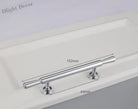 Chrome and Polished Gold Brass Furniture Handles – Modern Cabinet Drawer and Wardrobe Knobs 2030-BC 152mm Handles