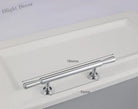 Chrome and Polished Gold Brass Furniture Handles – Modern Cabinet Drawer and Wardrobe Knobs 2030-BC 184mm Handles