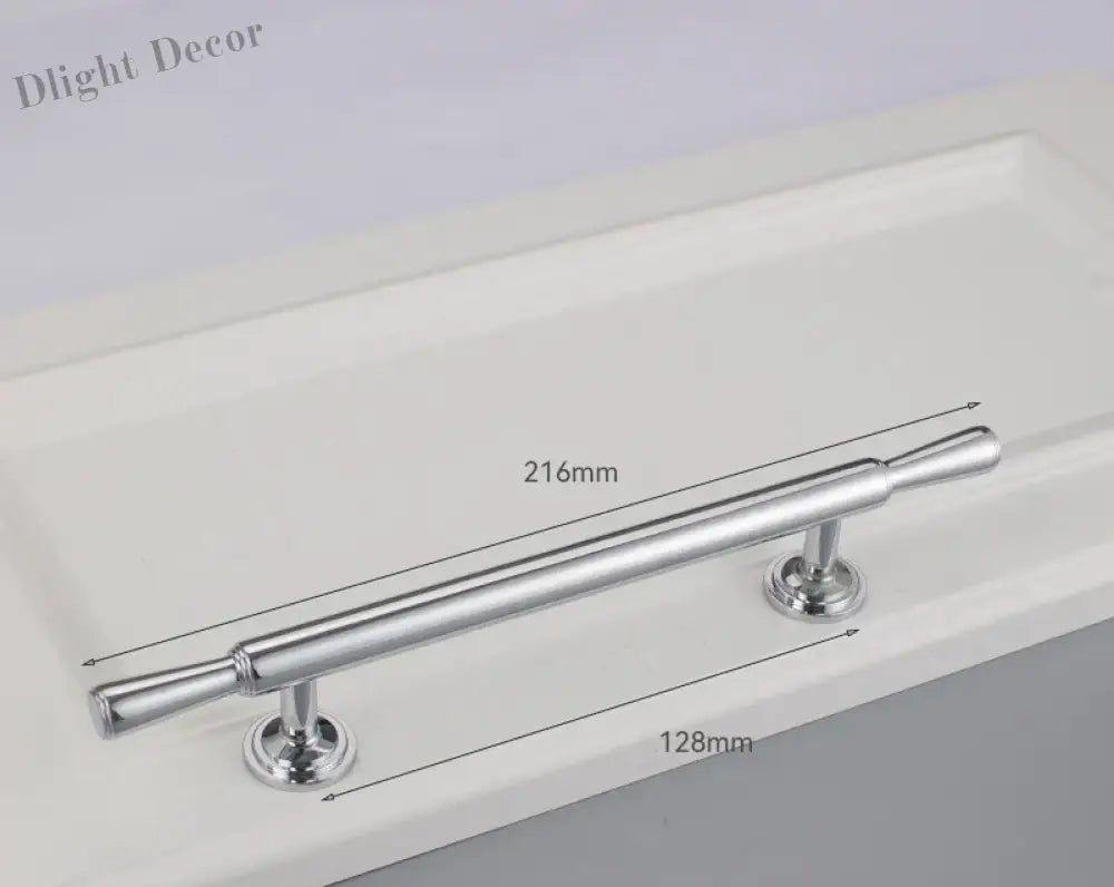 Chrome and Polished Gold Brass Furniture Handles – Modern Cabinet Drawer and Wardrobe Knobs 2030-BC 216mm Handles