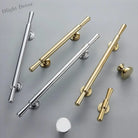 Chrome and Polished Gold Brass Furniture Handles – Modern Cabinet Drawer and Wardrobe Knobs Handles