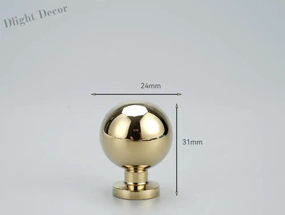 Chrome and Polished Gold Brass Furniture Handles – Modern Cabinet Drawer and Wardrobe Knobs PG 24mm Handles