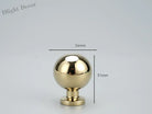 Chrome and Polished Gold Brass Furniture Handles – Modern Cabinet Drawer and Wardrobe Knobs PG 24mm Handles