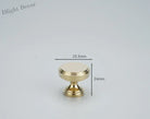 Chrome and Polished Gold Brass Furniture Handles – Modern Cabinet Drawer and Wardrobe Knobs PG 25mm Handles