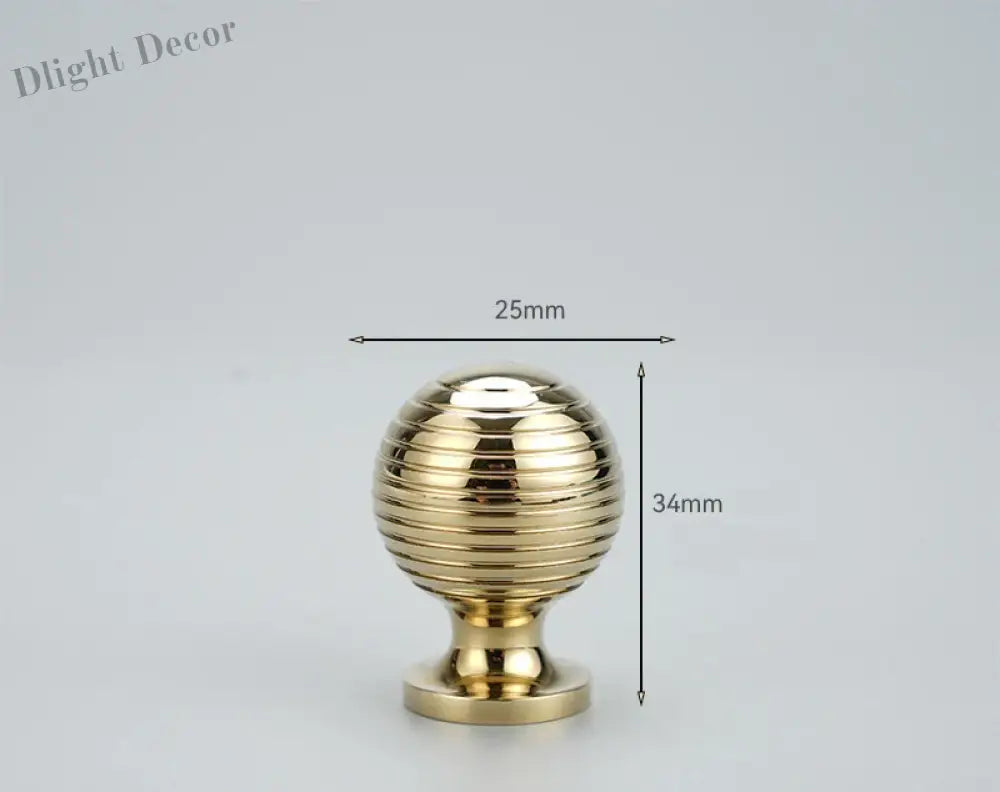 Chrome and Polished Gold Brass Furniture Handles – Modern Cabinet Drawer and Wardrobe Knobs PGK 25mm Handles