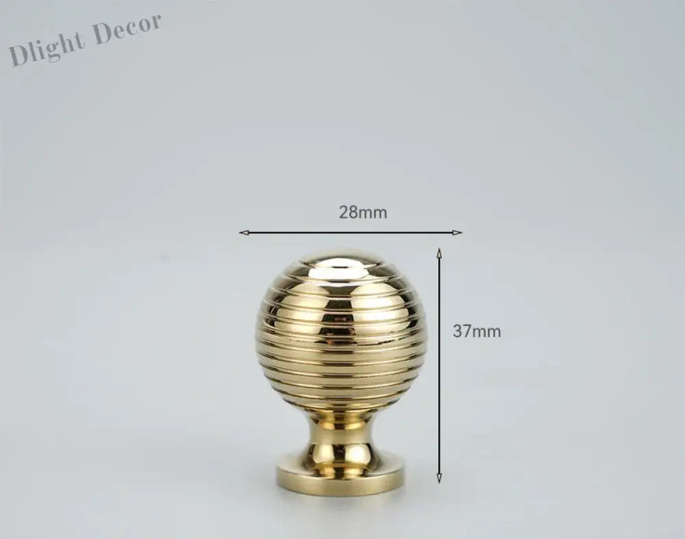 Chrome and Polished Gold Brass Furniture Handles – Modern Cabinet Drawer and Wardrobe Knobs PGK 28mm Handles