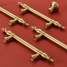Chrome Brass Polished Gold Furniture Handle Modern Cabinet Pulls Wardrobe Cupboard Drawer Bar Knobs Handles
