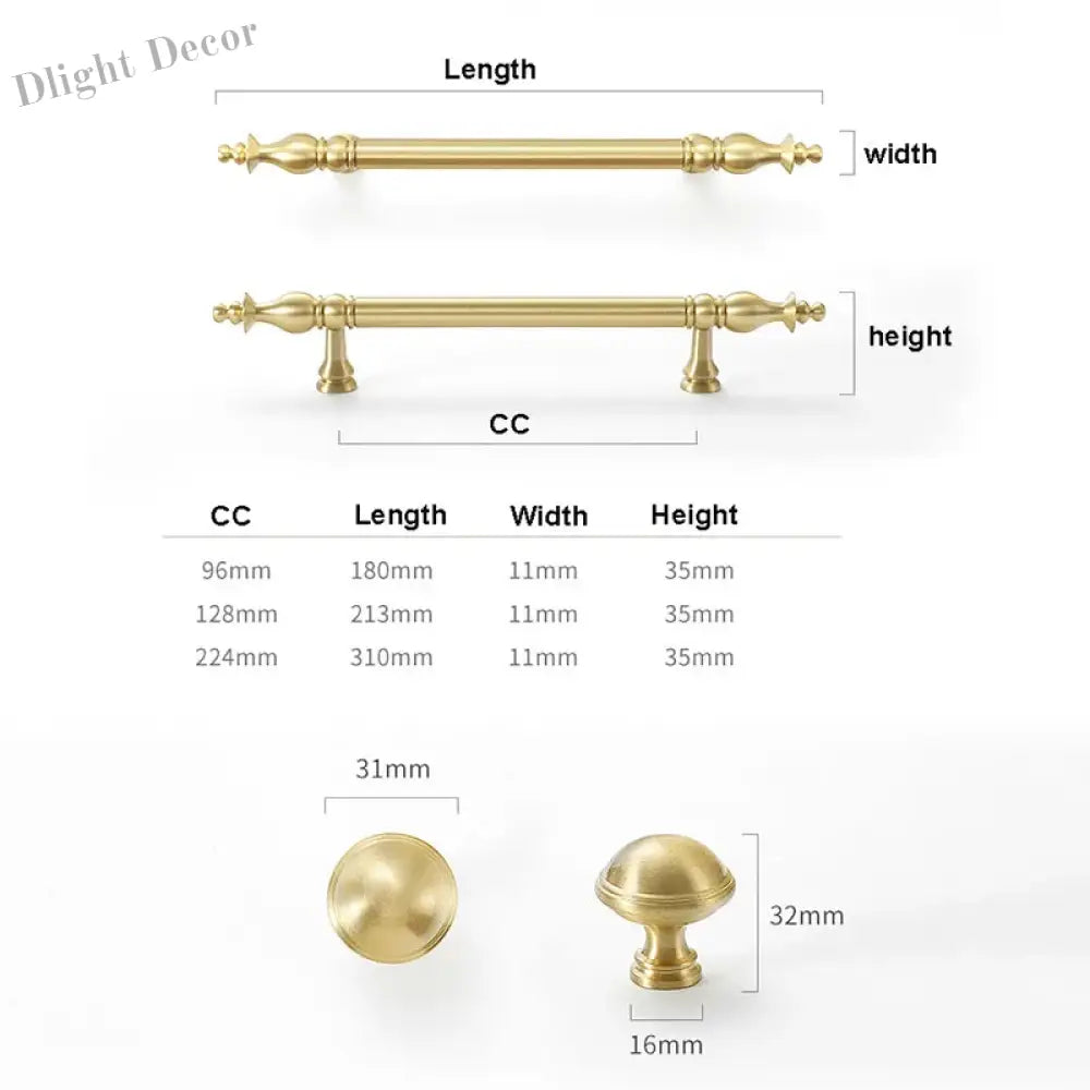 Chrome Brass Polished Gold Furniture Handle Modern Cabinet Pulls Wardrobe Cupboard Drawer Bar Knobs Handles