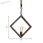 Claire Style Black Metal Ceiling Light With Rope Accent - Industrial Charm