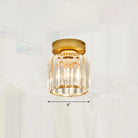 Clara - Elegant Black And Gold Semi - Flush Mount Light / Round