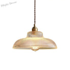 Clara’s Ribbed Glass Pendant: Vintage Charm With Warm Glow