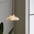 Clara’s Ribbed Glass Pendant: Vintage Charm With Warm Glow