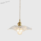 Clara’s Textured Bloom: Industrial Glass Pendant Lamp Lights