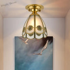 Colonial Charm Meets Modern Versatility: The Brass Ceiling Flush Light