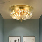 Colonial Charm Meets Modern Versatility: The Brass Ceiling Flush Light