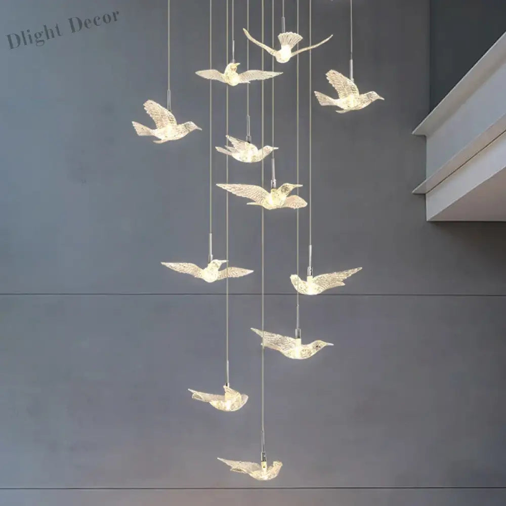 Contemporary Led Bird - Shaped Pendant Lamp - Stylish Illumination For Your Living Space Lights