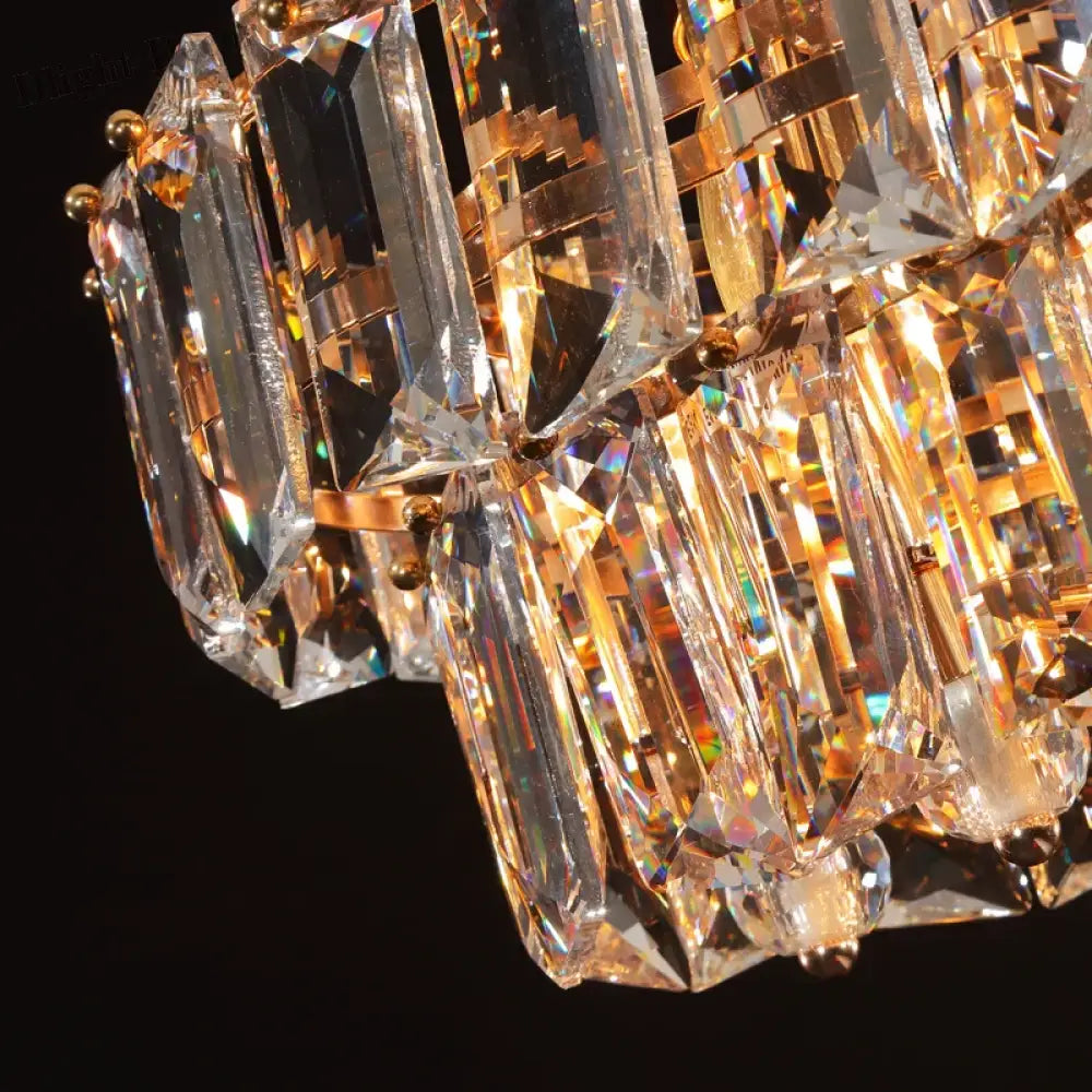 Contemporary Led Crystal Chandelier - Illuminate Your Living Room With Elegant Round And Rectangle