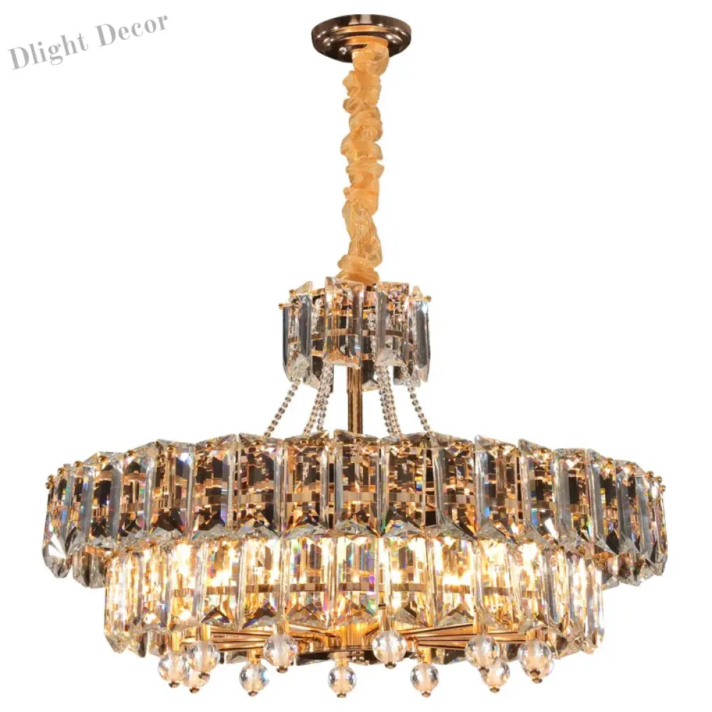 Contemporary Led Crystal Chandelier - Illuminate Your Living Room With Elegant Round And Rectangle