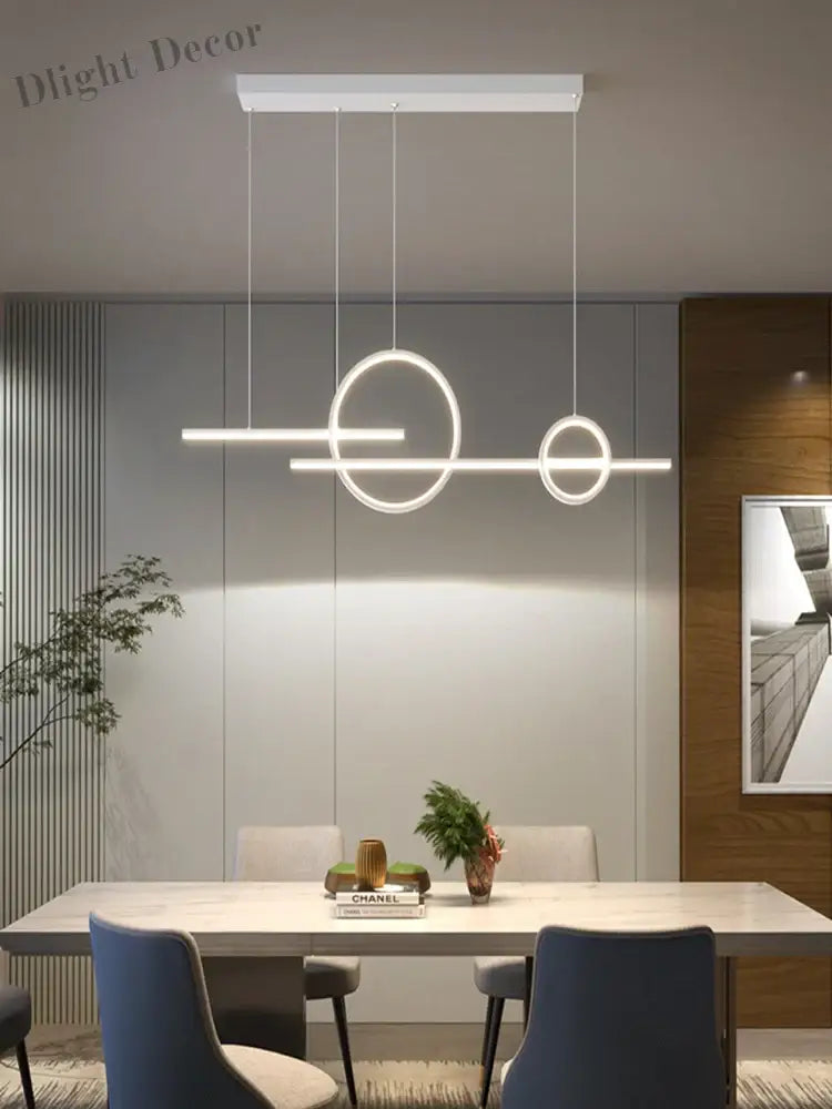 Contemporary Led Restaurant Chandelier - Minimalist Elegance For Living And Dining Spaces With