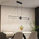 Contemporary Led Strip Pendant Lights - Minimalistic Lighting For Dining Tables Living Rooms