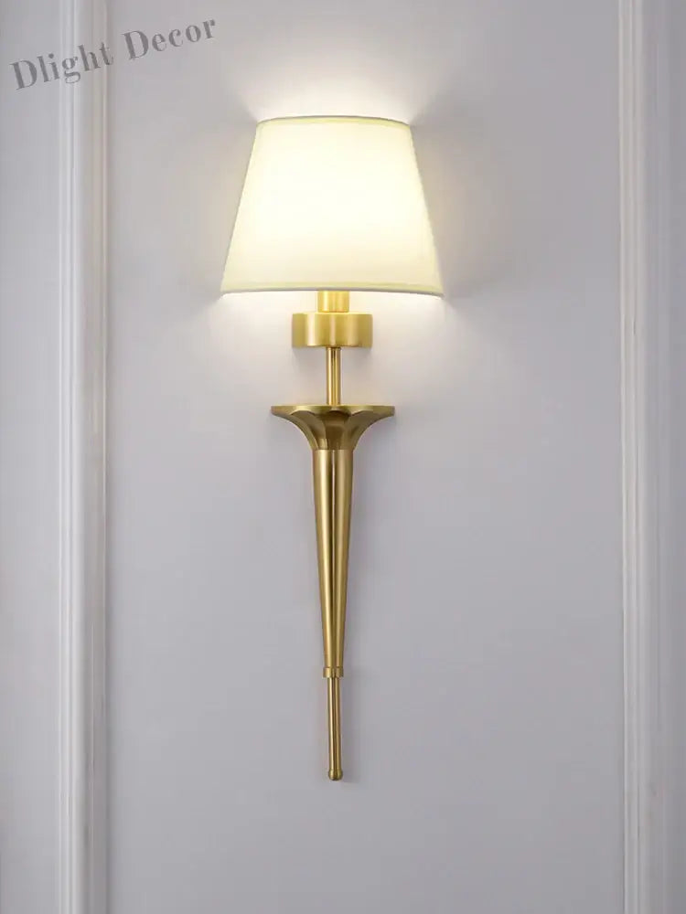 Copper Lamp - American Wall For Bedroom Simple Lamps With Classical Design Living Room Decor Led