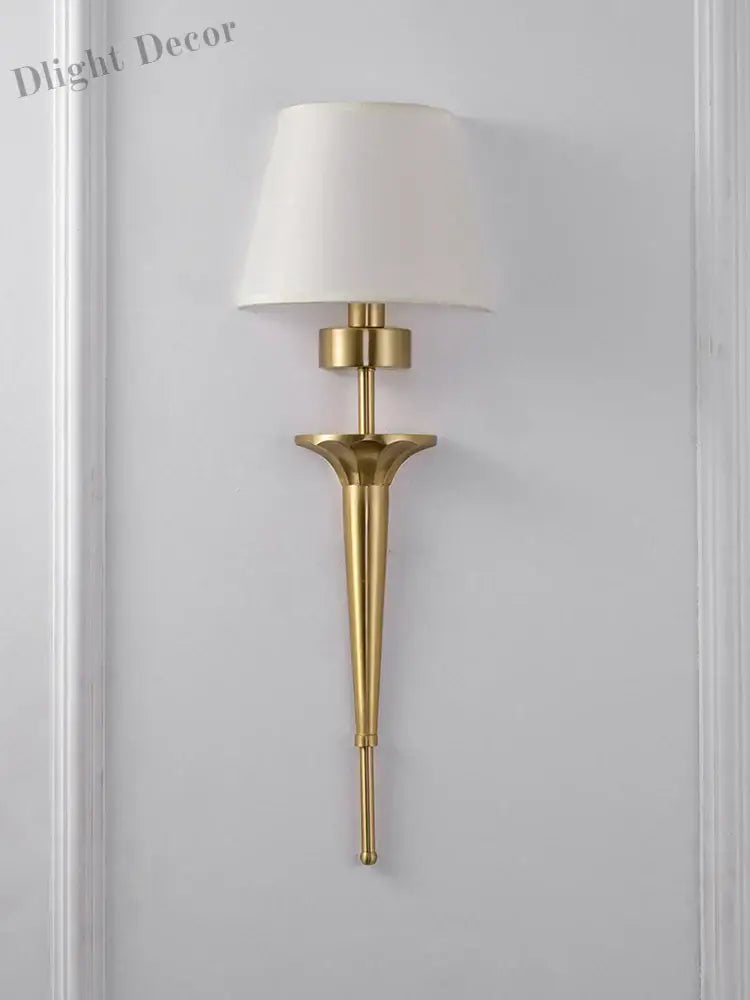 Copper Lamp - American Wall For Bedroom Simple Lamps With Classical Design Living Room Decor Led