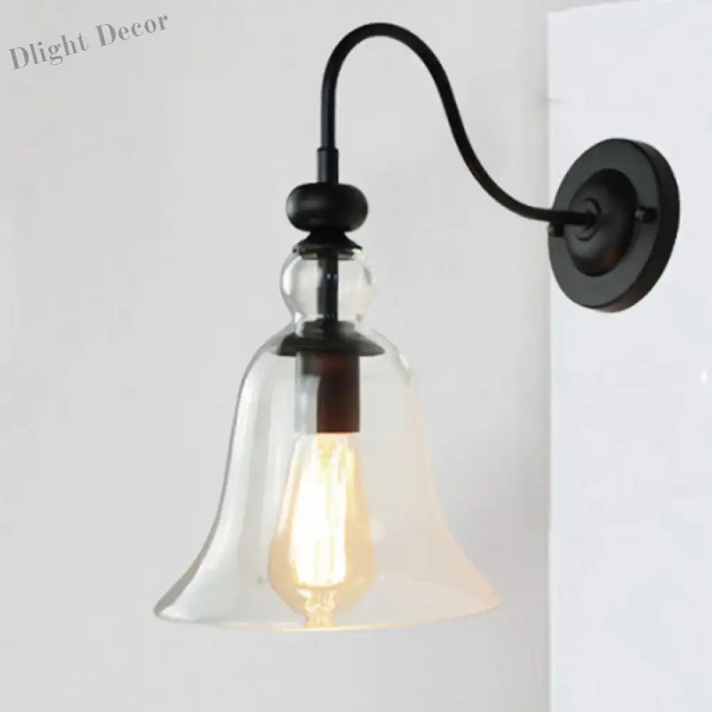 Creative Bell Glass Wall Lamp - Modern Elegance For Bedroom Living Room And Aisle Pendant Lights