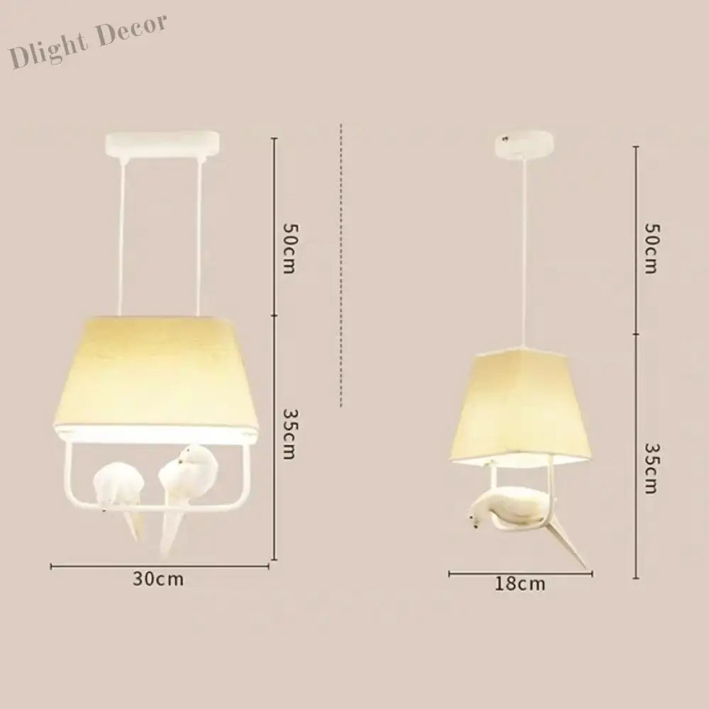 Creative Bird Pendant Lights - Simple Japan Style Chandelier For Ceiling Light In Study Dining Room