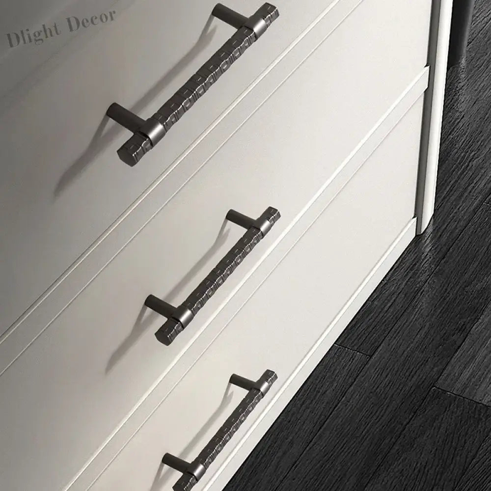 Creative T-Bar Cabinet Handles - Modern Zinc Alloy Pulls for Kitchen and Furniture Handles