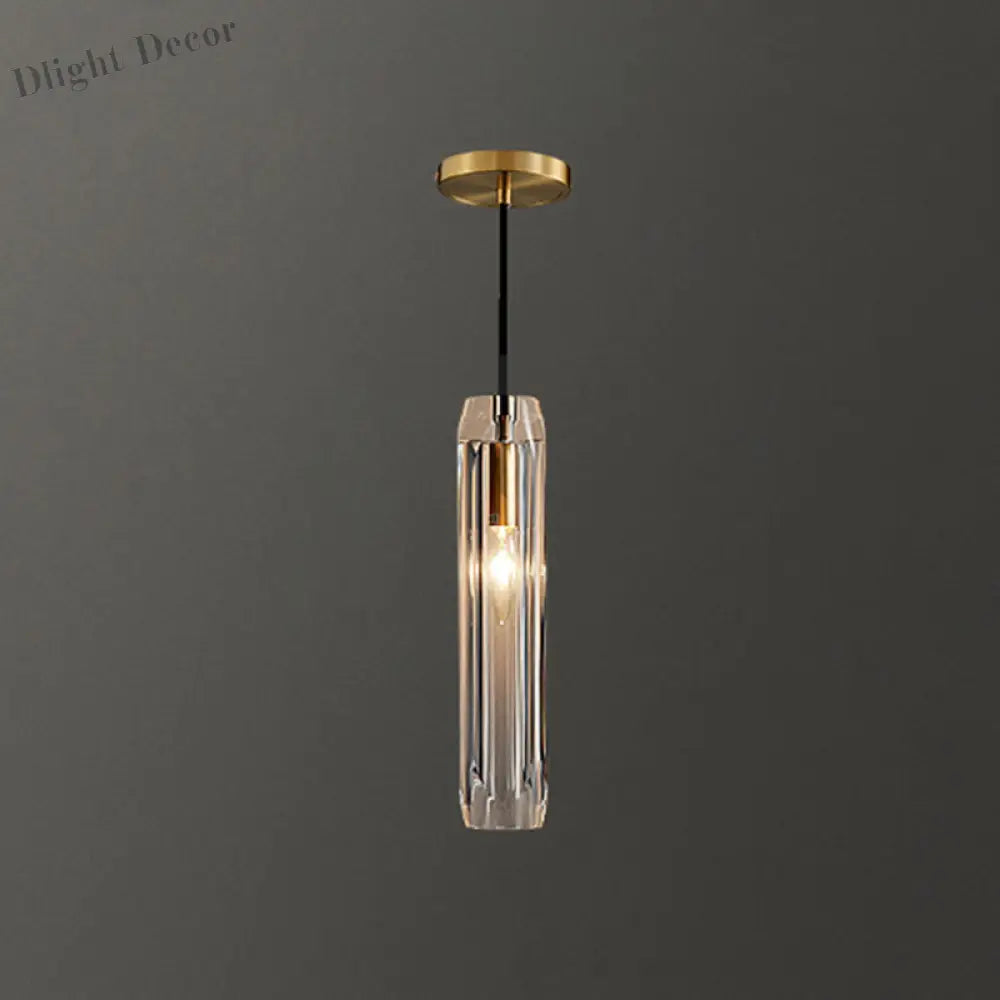 Crystal Brilliance: Customizable Elegance For Your Modern Space Brass / Cylinder