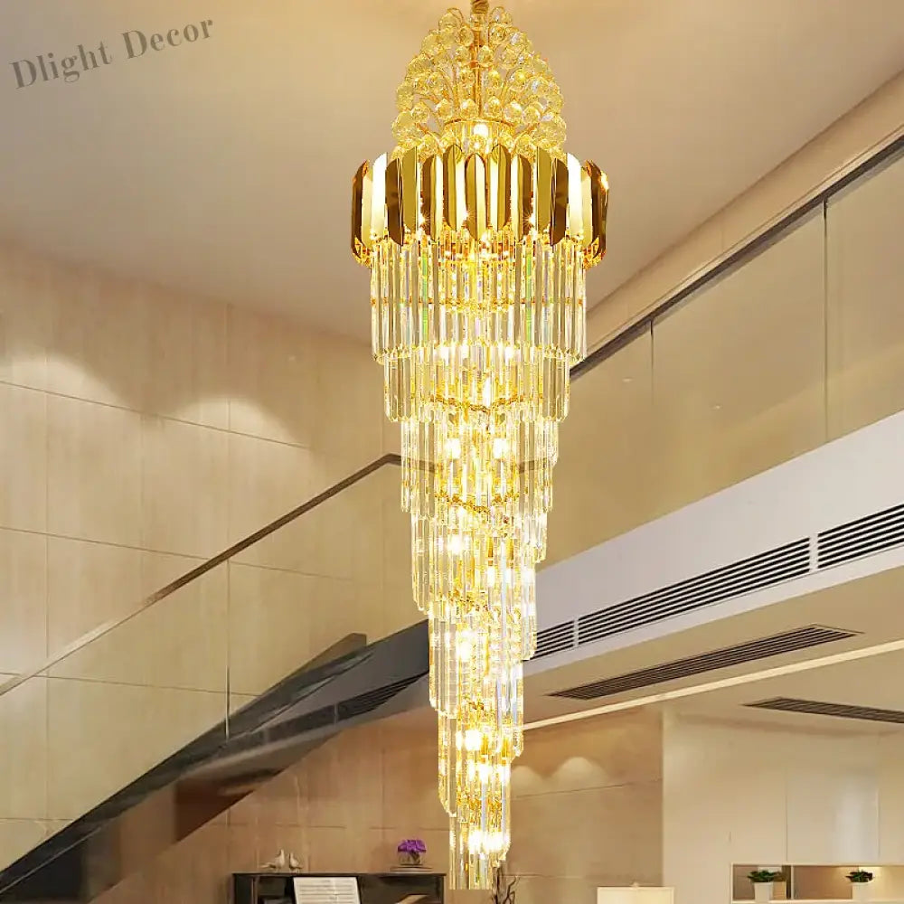 Crystal Stair Chandeliers - Elegant Indoor Lighting For Living Rooms Staircases And Loft Spaces