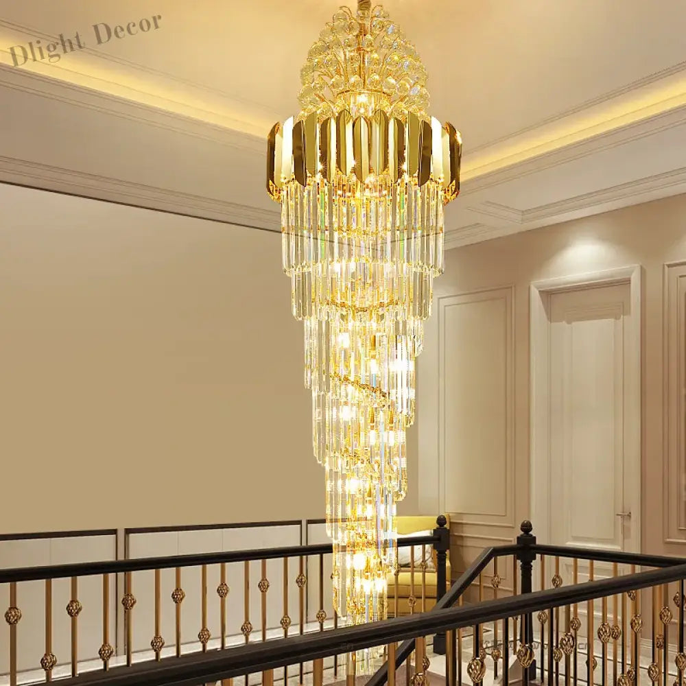 Crystal Stair Chandeliers - Elegant Indoor Lighting For Living Rooms Staircases And Loft Spaces