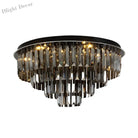 Crystal Symphony: Modern Layered Led Ceiling Light For Dining Rooms