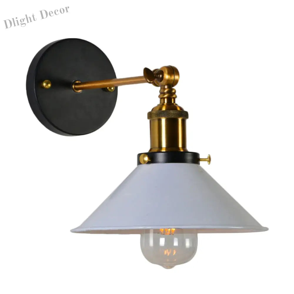 Customizable Charm: The Countryside Metal Cone Wall Lamp Wall Lamp