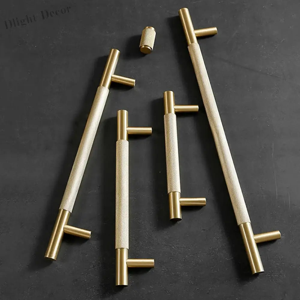 Cutting Diamond Knurled Brass Cabinet Handles – Textured Wardrobe Pulls and Drawer Knobs Handles
