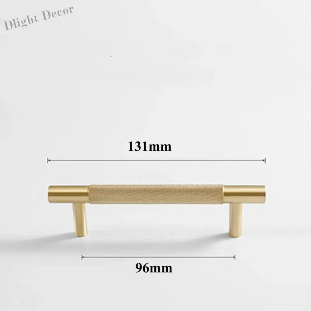 Cutting Diamond Knurled Brass Cabinet Handles – Textured Wardrobe Pulls and Drawer Knobs BB 131mm length Handles