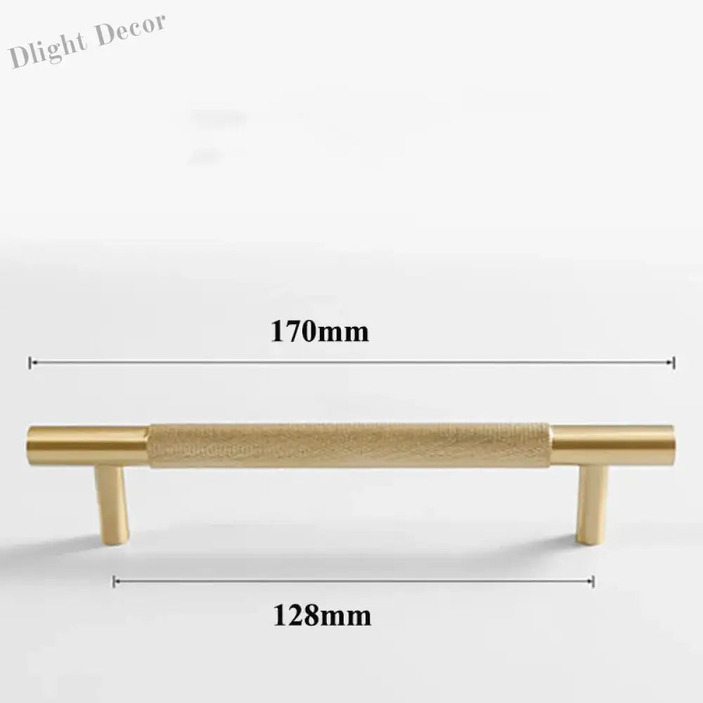 Cutting Diamond Knurled Brass Cabinet Handles – Textured Wardrobe Pulls and Drawer Knobs BB 170mm length Handles