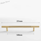 Cutting Diamond Knurled Brass Cabinet Handles – Textured Wardrobe Pulls and Drawer Knobs BB 221mm length Handles