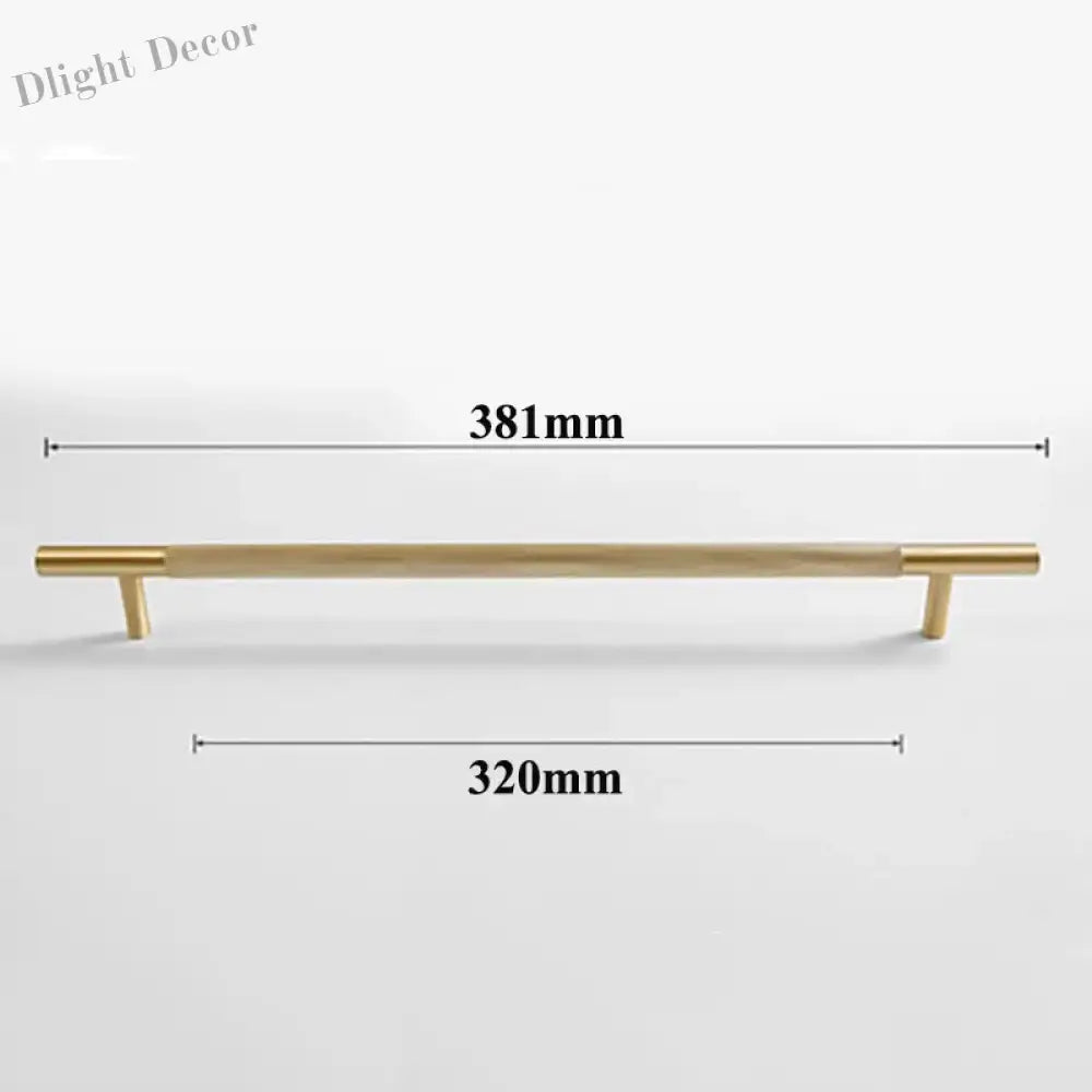 Cutting Diamond Knurled Brass Cabinet Handles – Textured Wardrobe Pulls and Drawer Knobs BB 381mm length Handles