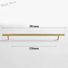 Cutting Diamond Knurled Brass Cabinet Handles – Textured Wardrobe Pulls and Drawer Knobs BB 381mm length Handles