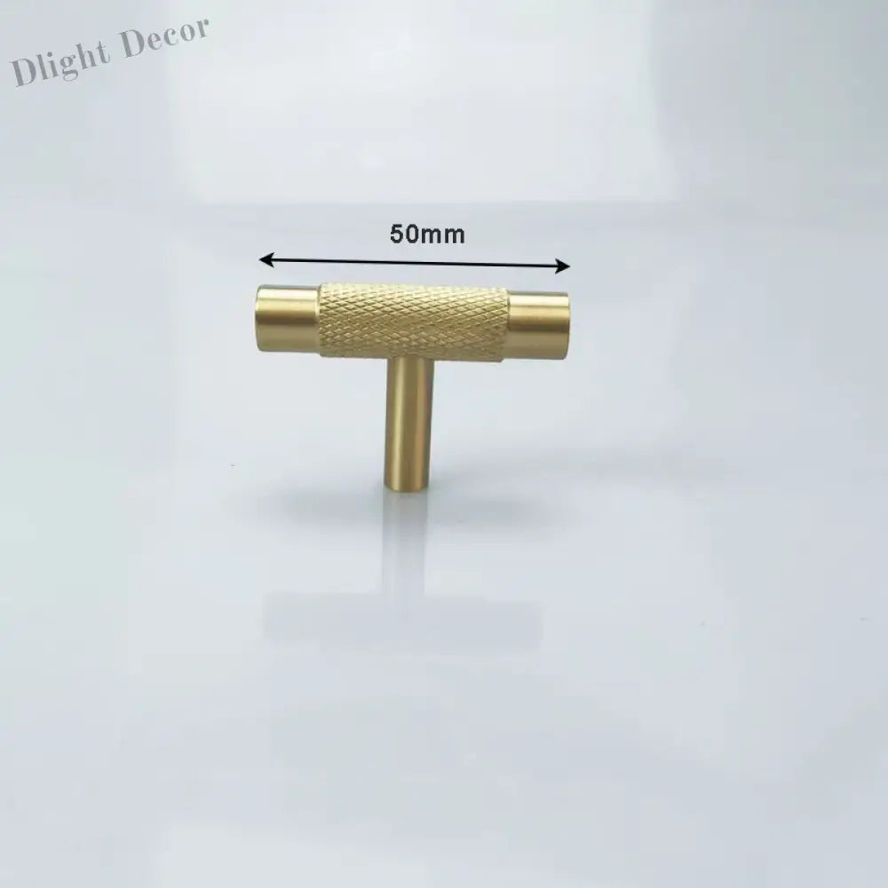Cutting Diamond Knurled Brass Cabinet Handles – Textured Wardrobe Pulls and Drawer Knobs BB 50mm T bar Handles