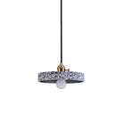 Daniela Modern Terrazzo Pendant - Adjustable Hanging Light With Rotary Switch Blue / 8’