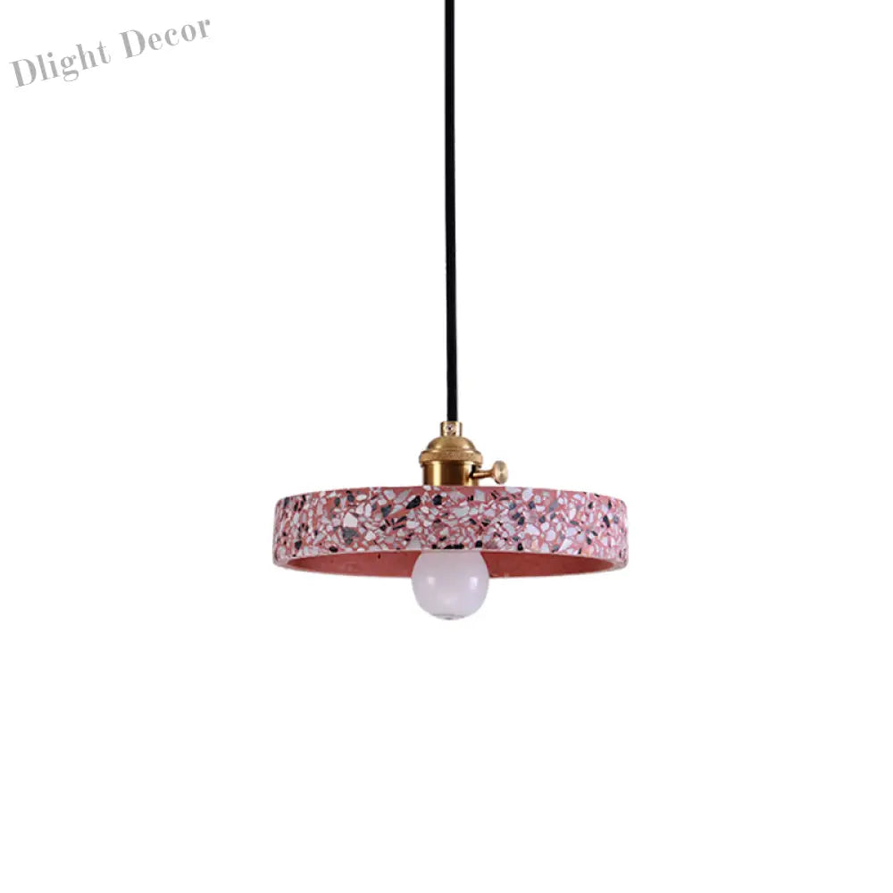 Daniela Modern Terrazzo Pendant - Adjustable Hanging Light With Rotary Switch