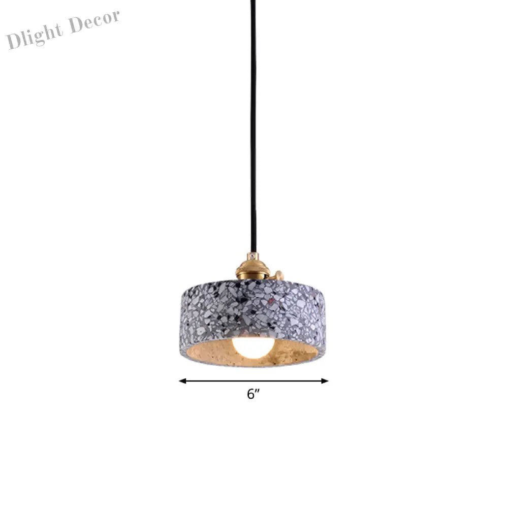 Daniela Modern Terrazzo Pendant - Adjustable Hanging Light With Rotary Switch